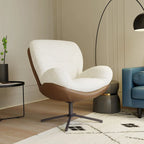 Swivel Accent Chair,Lounge Chair with Metal Base Frame,Comfy Single Leisure Sofa Chair Reading Chair with 360 Degree Swiveling