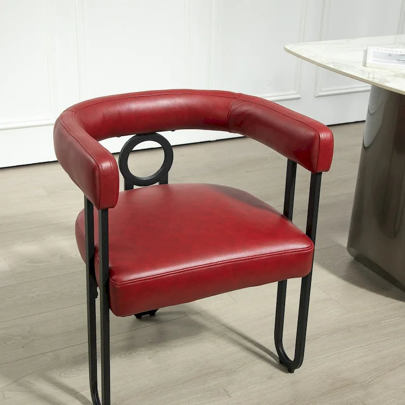 Poltrona moderna imbottita in PU per soggiorno o sala da pranzo