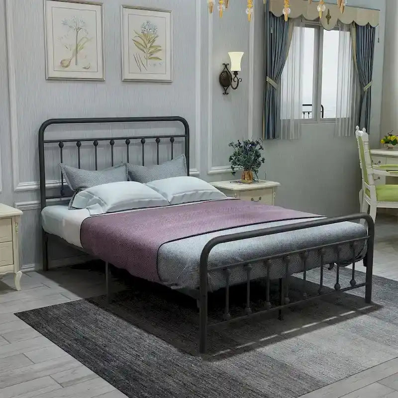 Struttura letto a piattaforma in metallo