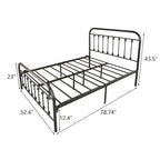 Struttura letto a piattaforma in metallo