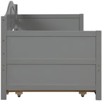 Divano Letto Singolo in Legno con 2 Cassetti / Letto Estraibile, Divano Letto per Camera da Letto Soggiorno, Nessuna Rete a Molle Necessaria