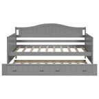 Divano Letto Singolo in Legno con 2 Cassetti / Letto Estraibile, Divano Letto per Camera da Letto Soggiorno, Nessuna Rete a Molle Necessaria