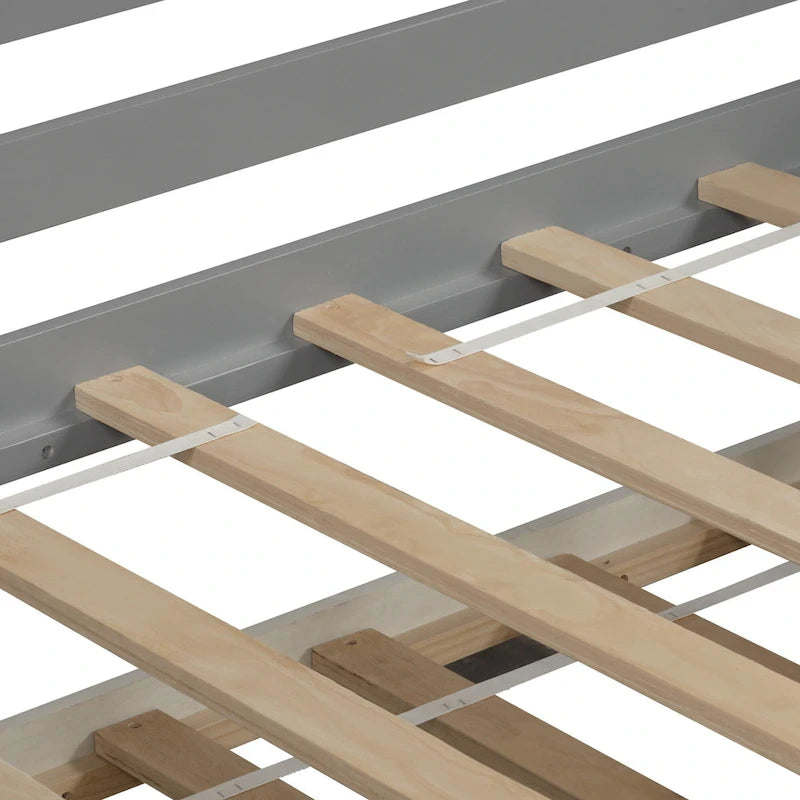 Divano Letto Singolo in Legno con 2 Cassetti / Letto Estraibile, Divano Letto per Camera da Letto Soggiorno, Nessuna Rete a Molle Necessaria