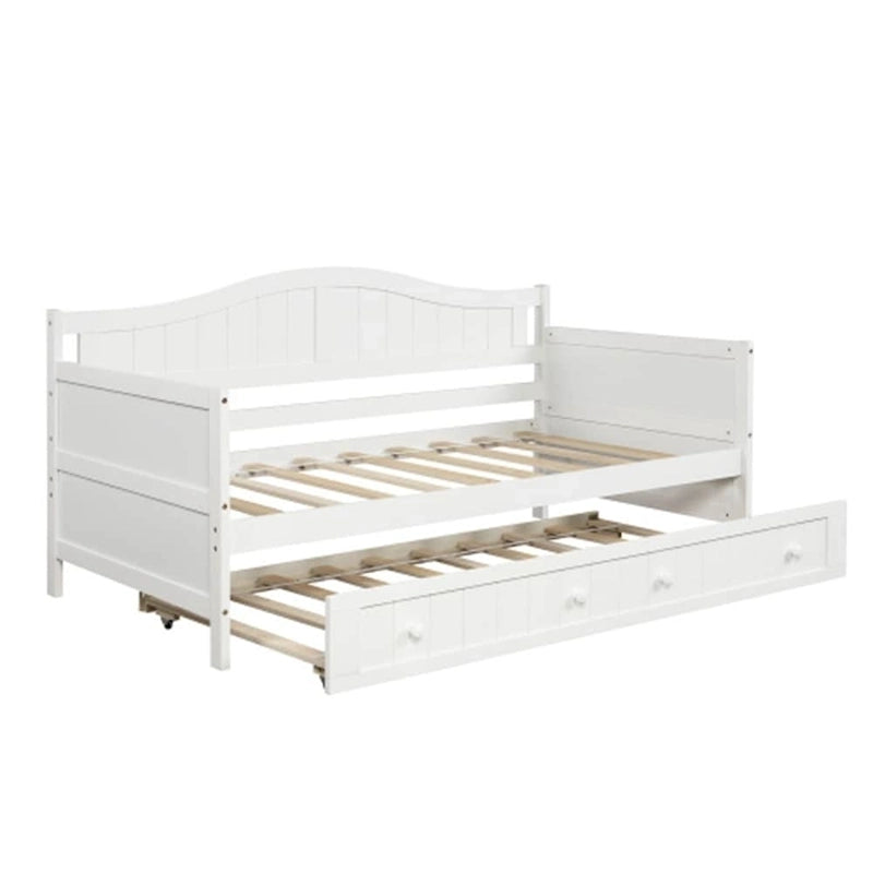 Divano Letto Singolo in Legno con 2 Cassetti / Letto Estraibile, Divano Letto per Camera da Letto Soggiorno, Nessuna Rete a Molle Necessaria