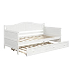 Divano Letto Singolo in Legno con 2 Cassetti / Letto Estraibile, Divano Letto per Camera da Letto Soggiorno, Nessuna Rete a Molle Necessaria