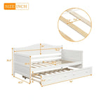 Divano Letto Singolo in Legno con 2 Cassetti / Letto Estraibile, Divano Letto per Camera da Letto Soggiorno, Nessuna Rete a Molle Necessaria