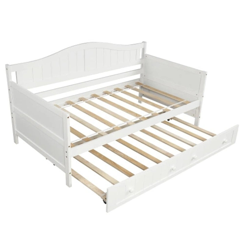 Divano Letto Singolo in Legno con 2 Cassetti / Letto Estraibile, Divano Letto per Camera da Letto Soggiorno, Nessuna Rete a Molle Necessaria