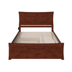 Letto a piattaforma con pediera coordinata e letto estraibile