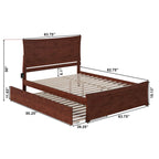 Letto a piattaforma con pediera coordinata e letto estraibile