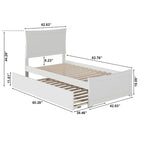 Letto a piattaforma con pediera coordinata e letto estraibile