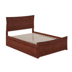 Letto a piattaforma con pediera coordinata e letto estraibile