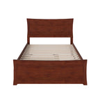 Letto a piattaforma con pediera coordinata e letto estraibile