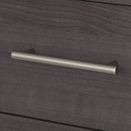 Scrivania angolare a L da 72" con pensile, armadietto e libreria, colore grigio