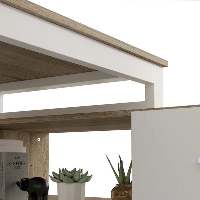 Scrivania ad angolo per computer da 55" - Postazione di lavoro con cassetti - 5 colori grandi