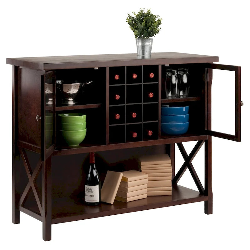Credenza buffet, Cappuccino - 43,8 L x 18 P x 35,9 H