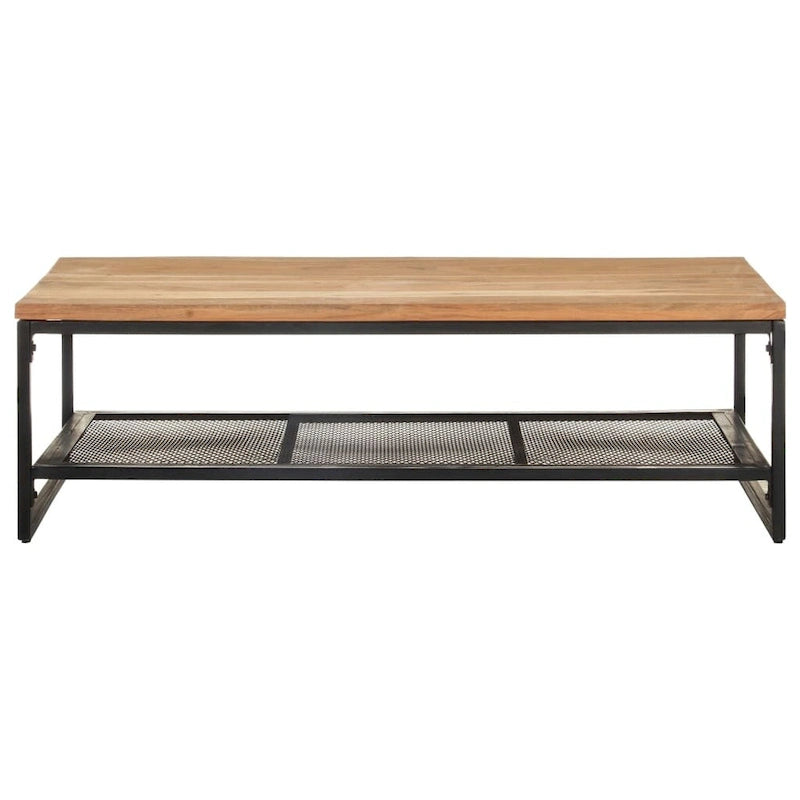 Tavolino da salotto 110x60x35 cm in legno massello di acacia