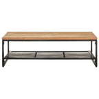 Tavolino da salotto 110x60x35 cm in legno massello di acacia