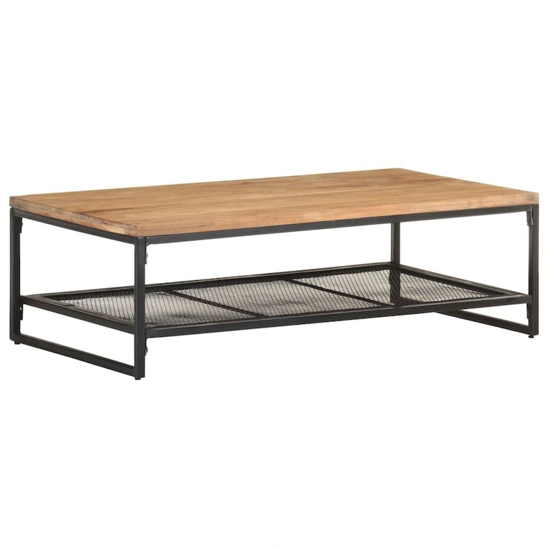 Tavolino da salotto 110x60x35 cm in legno massello di acacia