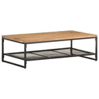 Tavolino da salotto 110x60x35 cm in legno massello di acacia