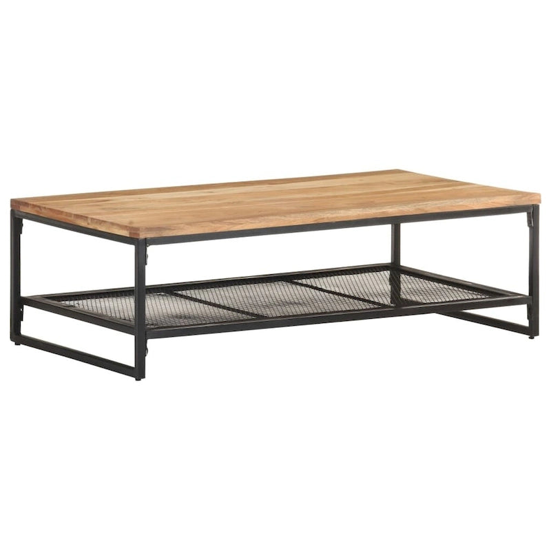 Tavolino da salotto 110x60x35 cm in legno massello di acacia