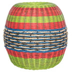 Sgabello a botte in rattan multistrato di vimini - 18 x 18 x 18