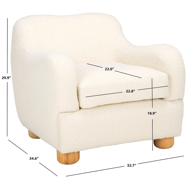Poltrona accent Bouclé – L33xP35xA30